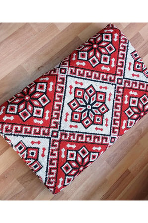 Makine Dokuması Çiçekli Desenli 3 Mekik Kaliteli Kalın Kilim
