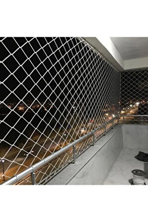 3mmg.file 2,50 X 12 Metre Çocuk Güvenlik Filesi Kalınlık 3 Mm Balkon Güvenlik Filesi Kedi Güvenlik Filesi File