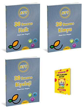 Endemik AYT Fizik Kimya ve Biyoloji Denemeleri + Planlama Defteri