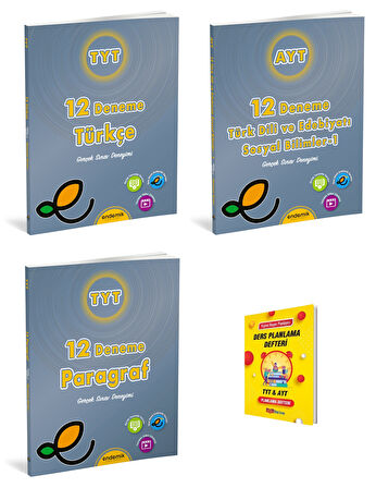 Endemik TYT Türkçe Paragraf ve AYT Edebiyat Denemeleri + Planlama Defteri