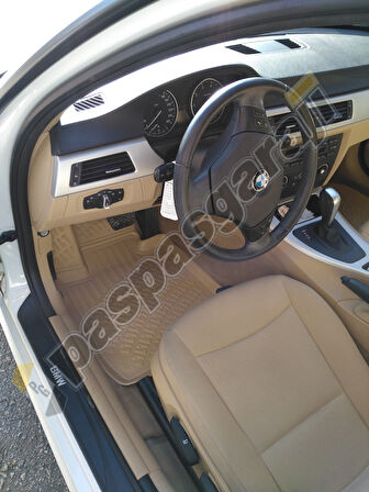 Bmw 3 Serisi E90 3D Havuzlu Bej Renk Paspas, 2005-2013 Arası