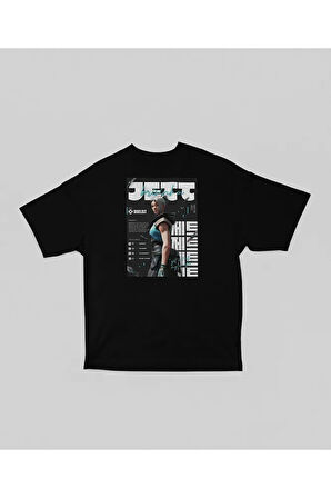 Jett Valorant Karakter Baskılı Oversize Unisex Tişört