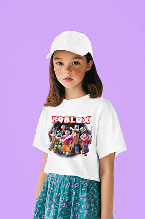 Tasarım Roblox Karakterler Baskılı Unisex Oyun Çocuk Tişört (1-12 YAŞ)