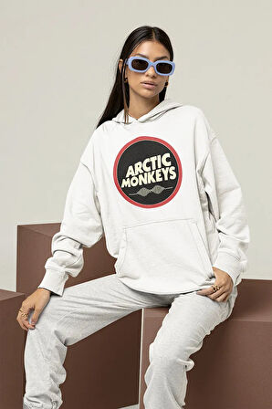 Arctic Monkeys Müzik Grubu Baskılı Unisex Oversize Hoodie