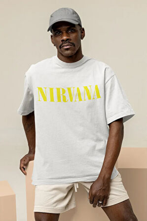 Nirvana Baskılı Unisex Oversize Müzik Grubu Tişört