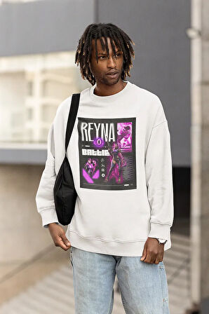 Reyna Battle Baskılı Unisex Oversize Valoorant Sweatshirt