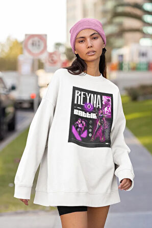 Reyna Battle Baskılı Unisex Oversize Valoorant Sweatshirt