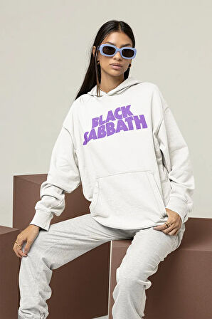 Black Sabbath Yazılı Unisex Oversize Hoodie