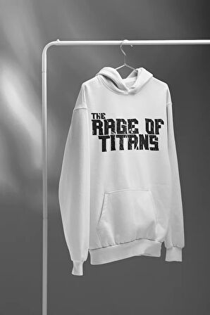 The Rage Of Titans Yazılı Unisex Oversize Hoodie