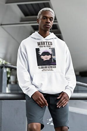 Dead Or Alive Wanted Baskılı Unisex Oversize Anime Hoodie