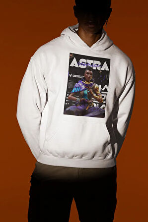 Astra Controller Baskılı Unisex Oversize Vaalorant Hoodie