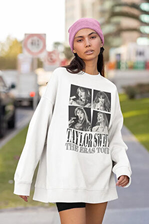 Taylor Swift The Eras Tour Baskılı Unisex Oversize Sweatshirt