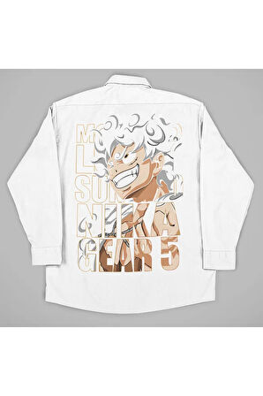 Monkey Luffy Nika Gear 5 Baskılı Unisex Anime Karakter Gömlek