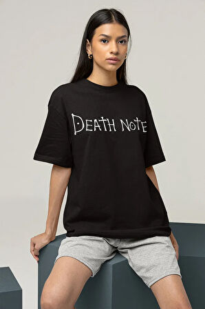 Anime Dizi Death Note Baskılı Unisex Oversize Tişört