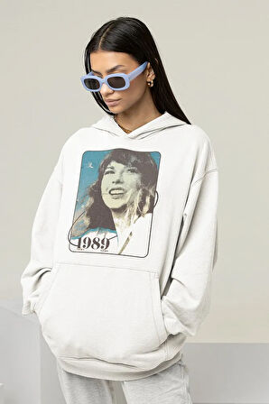 1989 Taylor Swift Baskılı Unisex Oversize Şarkıcı Hoodie