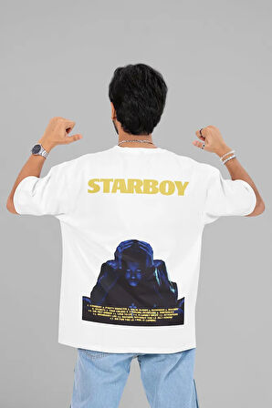 Tasarım The Weeknd Starboy Albüm Baskılı Unisex Oversize Rapper Tişört