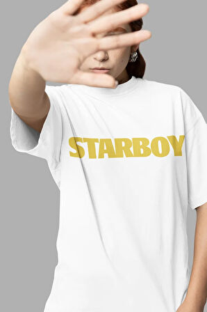 Tasarım The Weeknd Starboy Albüm Baskılı Unisex Oversize Rapper Tişört