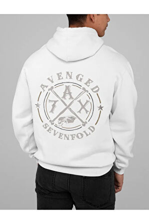 Avenged Sevenfold Baskılı Unisex Oversize Müzik Grubu Rock Metal Hoodie
