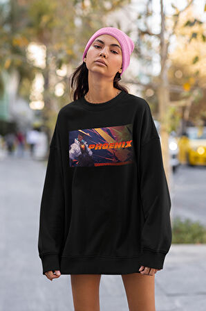 Phoenix Baskılı Unisex Oversize Vvalorant Sweatshirt