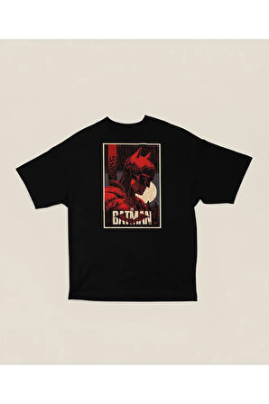 Dc Kahraman The Batman Baskılı Unisex Oversize Tişört