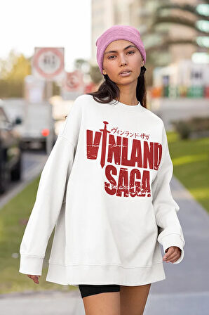 Vinland Saga Anime Baskılı Unisex Oversize Dizi Sweatshirt