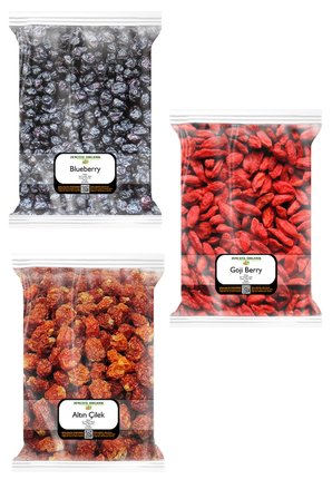 3x170 Gr. Gojiberry Blueberry Altın Çilek Goldberry Goji Berry 170'şer Gram 3 Paket