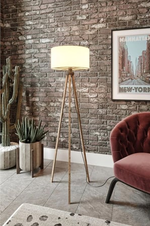 Tripod Üç Ayaklı Lambader Krem