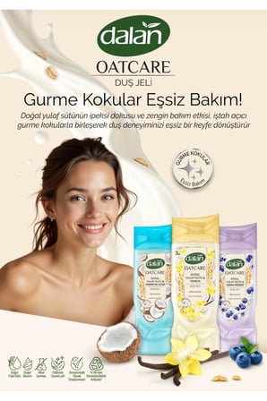 Duş Jeli Oatcare Yulaf Sütü Ve Yaban Mersini 450 Ml x 4 Adet