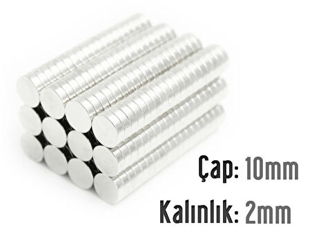 NEODYUM MIKNATIS 10X2 MM 10 ADET