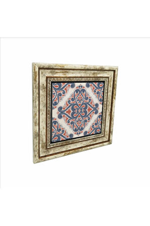 İtalyan Çini Deseni Baskılı Taş Tablo 25X25