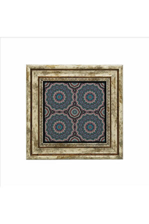 Mandala Baskılı Taş Tablo 25X25