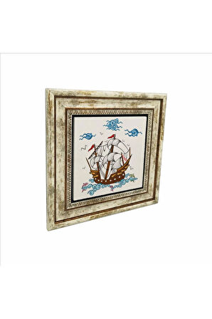 Gemi Baskılı Taş Tablo 25X25