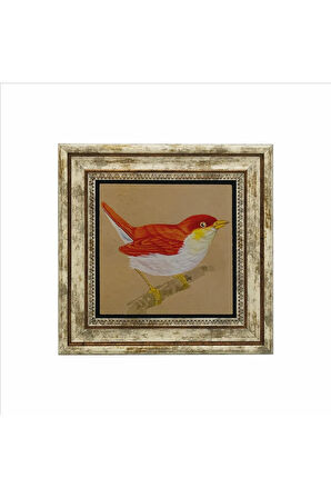 Kuş Baskılı Taş Tablo 25X25