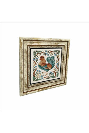 Horoz Baskılı Taş Tablo 25X25
