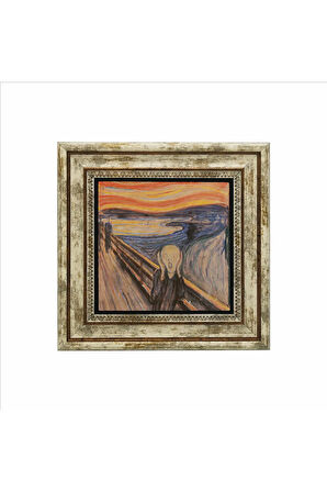 Çığlık (Edvard Munch, 1893) Baskılı Taş Tablo 25X25