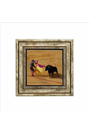 İspanya Boğa güreşi Baskılı Taş Tablo 25X25