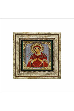 Meryem Görseli Baskılı Taş Tablo 25X25