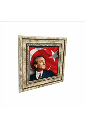 Mustafa Kemal Atatürk Baskılı Taş Tablo 25X25