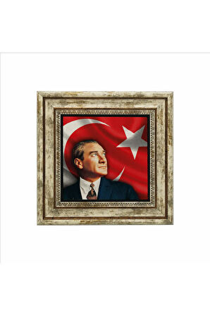 Mustafa Kemal Atatürk Baskılı Taş Tablo 25X25
