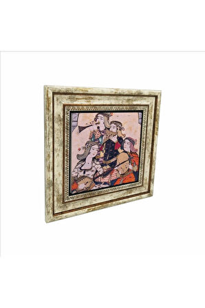 Müzisyen Kadınlar Minyatür Baskılı Taş Tablo 25X25