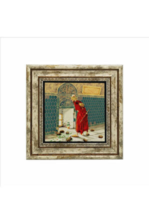 Kaplumbağa Terbiyecisi (Replika) Baskılı Taş Tablo 25X25