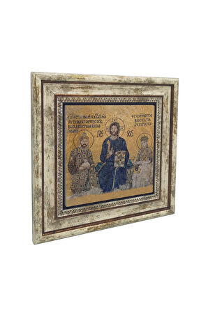 Ayasofya Deesis Mozaiği Baskılı Taş Tablo 25X25