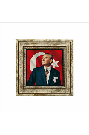 Mustafa Kemal Atatürk Baskılı Taş Tablo 25X25