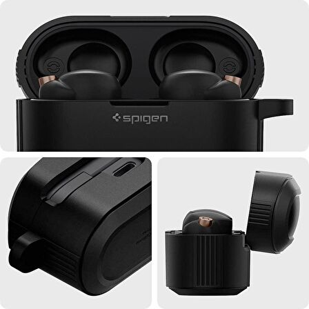 Sony WF-1000XM5 Kılıf, Spigen Ultra Hybrid Jet Black Outlet