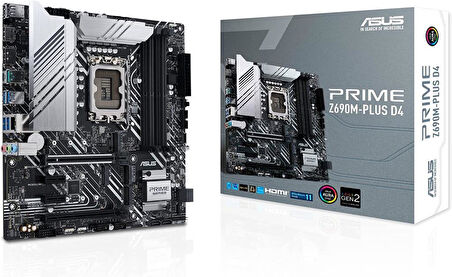 Asus PRIME Z690M-PLUS D4 Intel LGA1700 DDR4 Micro ATX Anakart - OUTLET