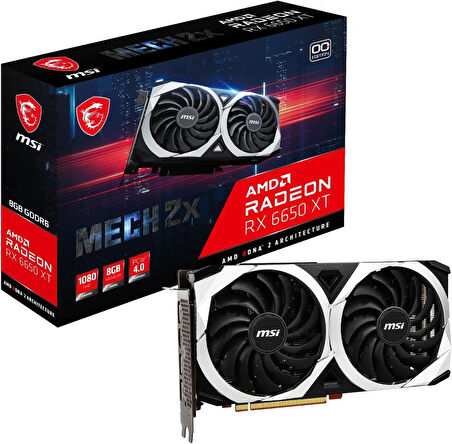 MSI RX 6650 XT Mech 2X 8G OC 128 Bit GDDR6 8 GB Ekran Kartı - Outlet