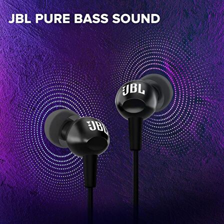 JBL C100SI Siyah Kablolu Mikrofonlu Kulak İçi Kulaklık Outlet