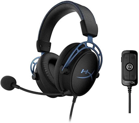 HyperX Cloud Alpha S 7.1 Kablolu Mikrofonlu Kulak Üstü Oyuncu Kulaklığı Mavi - Teşhir