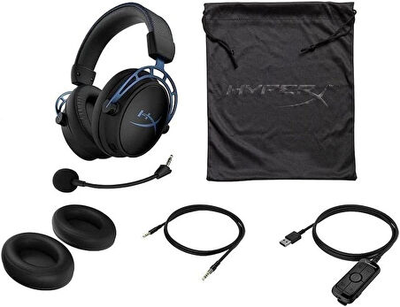 HyperX Cloud Alpha S 7.1 Kablolu Mikrofonlu Kulak Üstü Oyuncu Kulaklığı Mavi - Teşhir