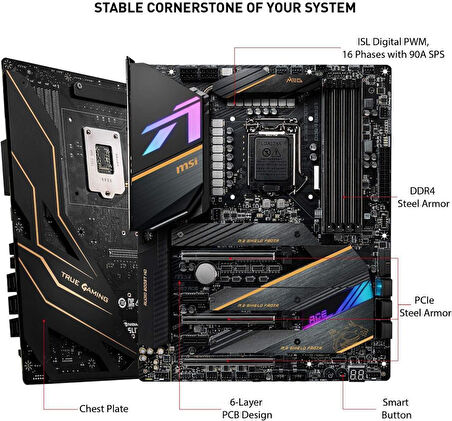 MSI Meg Z490 Ace Intel LGA1200 DDR4 ATX Anakart Teşhir 